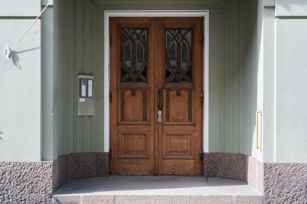 This is the secure and well-maintained entrance to our building, offering easy and convenient access for guests.