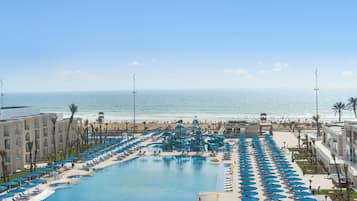On the beach, beach towels, beach bar