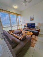 Comfort-Apartment, Stadtblick | Wohnbereich