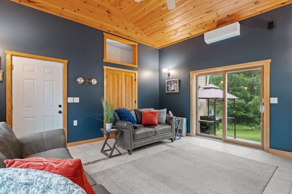 Televisie, een open haard en videospelletjes