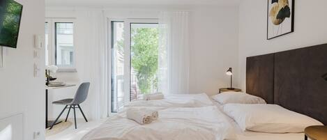 1 slaapkamer, een bureau, wifi, beddengoed