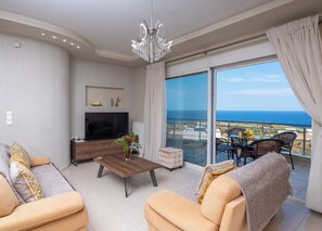 Smart TV, fireplace - Villa La mer de Crete - private pool & sew view (Agia Pelagia)