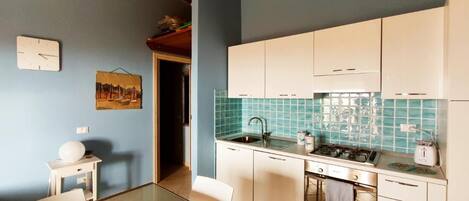 Fridge, stovetop, dishwasher, cookware/dishes/utensils