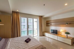 1 室のベッドルーム、アイロン / アイロン台、インターネット