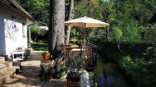 fairy tale cottage on water stream, 30 minutes from South Prague