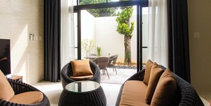 Superior Villa, 1 Bedroom, Terrace | Living area | Flat-screen TV