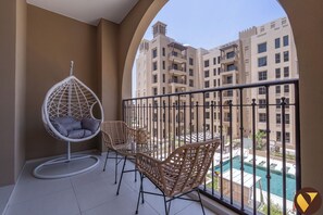 Luxury Apartment, Balcony, Pool View | Balcony