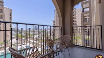 Luxury Apartment, Balcony, Pool View | Balcony