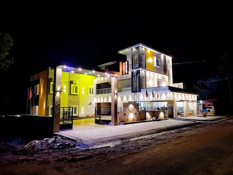 Front of property. ARUVI RESORT