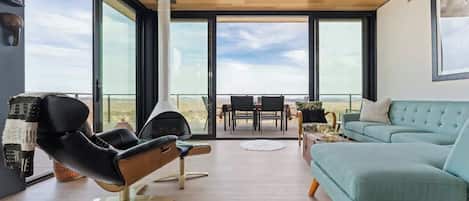 Cheminée, espaces bureaux