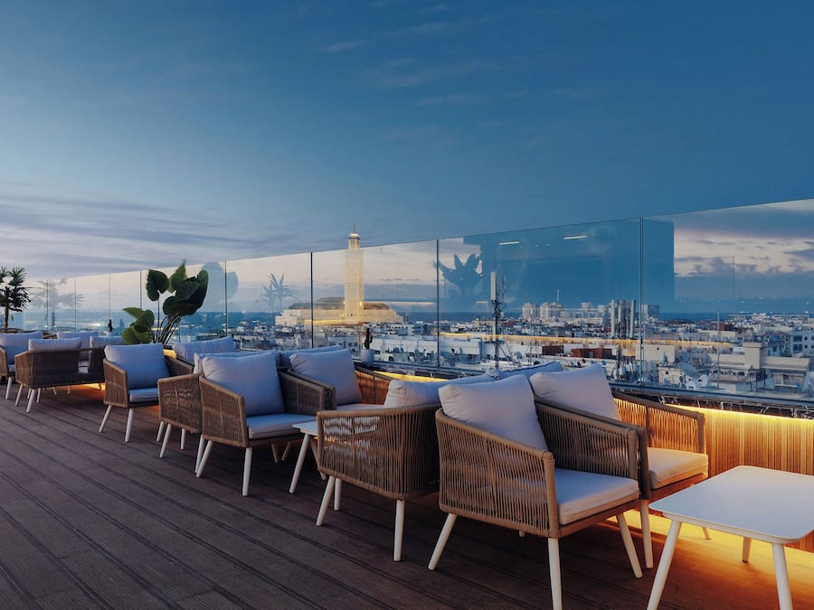 Byutsikt fra overnattingsstedet