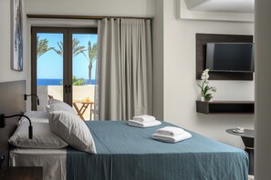 Suite panoramique, vue sur la mer | 1 chambre, literie de qualité, fer et planche à repasser