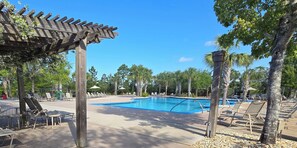 Piscine extérieure, piscine chauffée