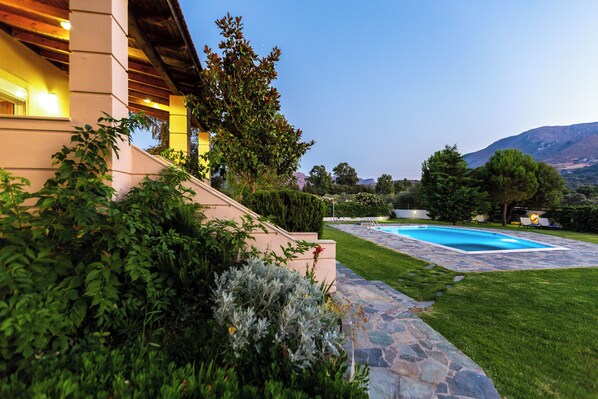 Traditional Villa, Mountain View | Terrace/patio - Villa Aurora Crete (Agios Vasileios)