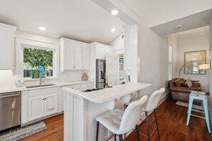 Fridge, microwave, oven, stovetop - Holiday Availability! Waterfront Property on Eastern Lake! Bikes! Private Dock! (Santa Rosa Beach)