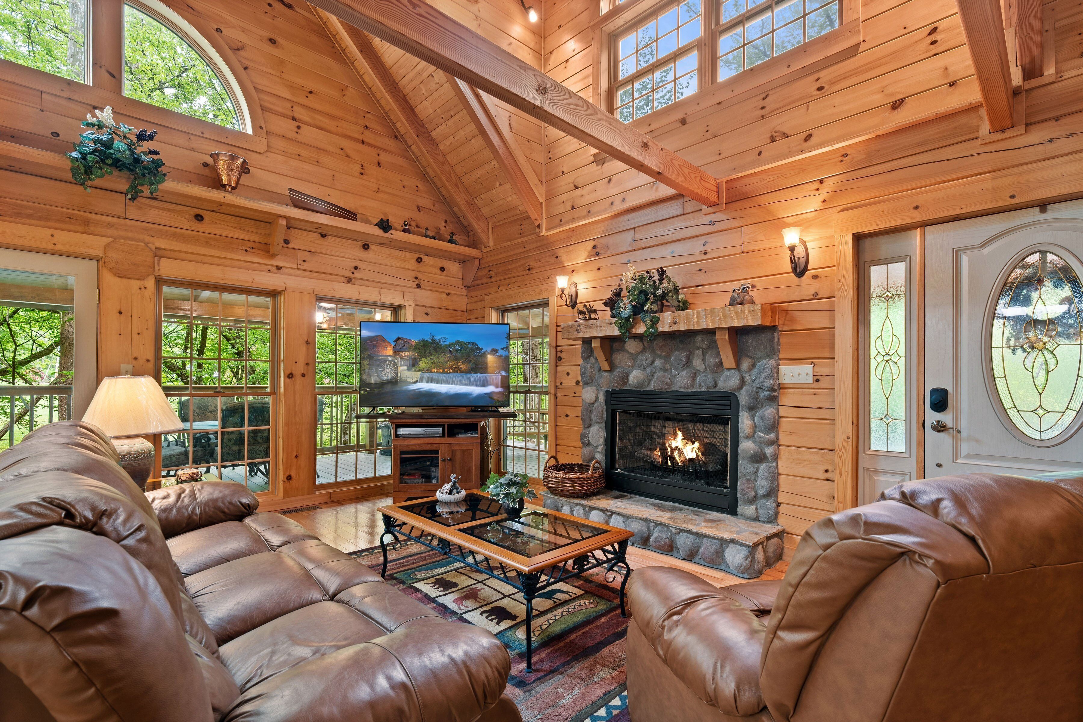 Cabin, 3 Bedrooms | Living area