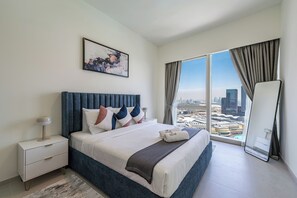 Apartment, 2 Bedrooms, Balcony, City View | 2 bedrooms, iron/ironing board, free WiFi - Sky-High Burj Khalifa and Fountain Views (Dubai)