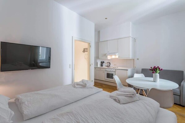 1 غرفة نوم وسرير سفر وواي فاي وملاءات أسرّة