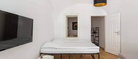 1 bedroom, iron/ironing board, travel crib, WiFi