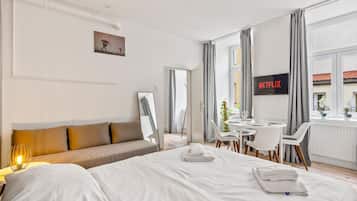 1 kamar tidur, setrika/meja setrika, tempat tidur bayi, dan Wi-Fi