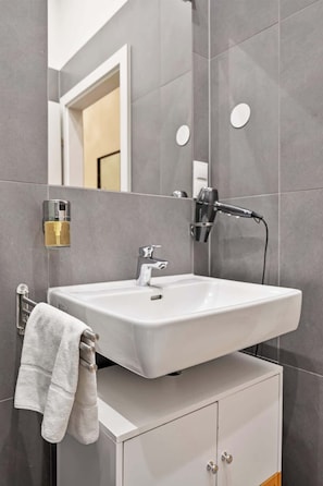 Shower, hair dryer