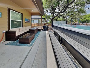 Terrace/patio - Ferryman's Landing | Pet-friendly + Private Swim Spa (Aransas Pass)