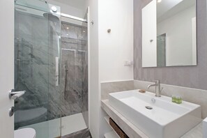 Ducha, secador de pelo, bidé y toallas