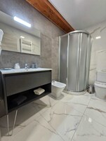Standard Double Room, City View | Bathroom | Shower, hair dryer, soap, toilet paper