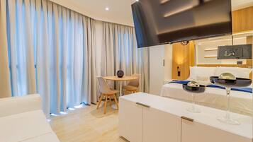 Individually decorated, desk, laptop workspace, free WiFi