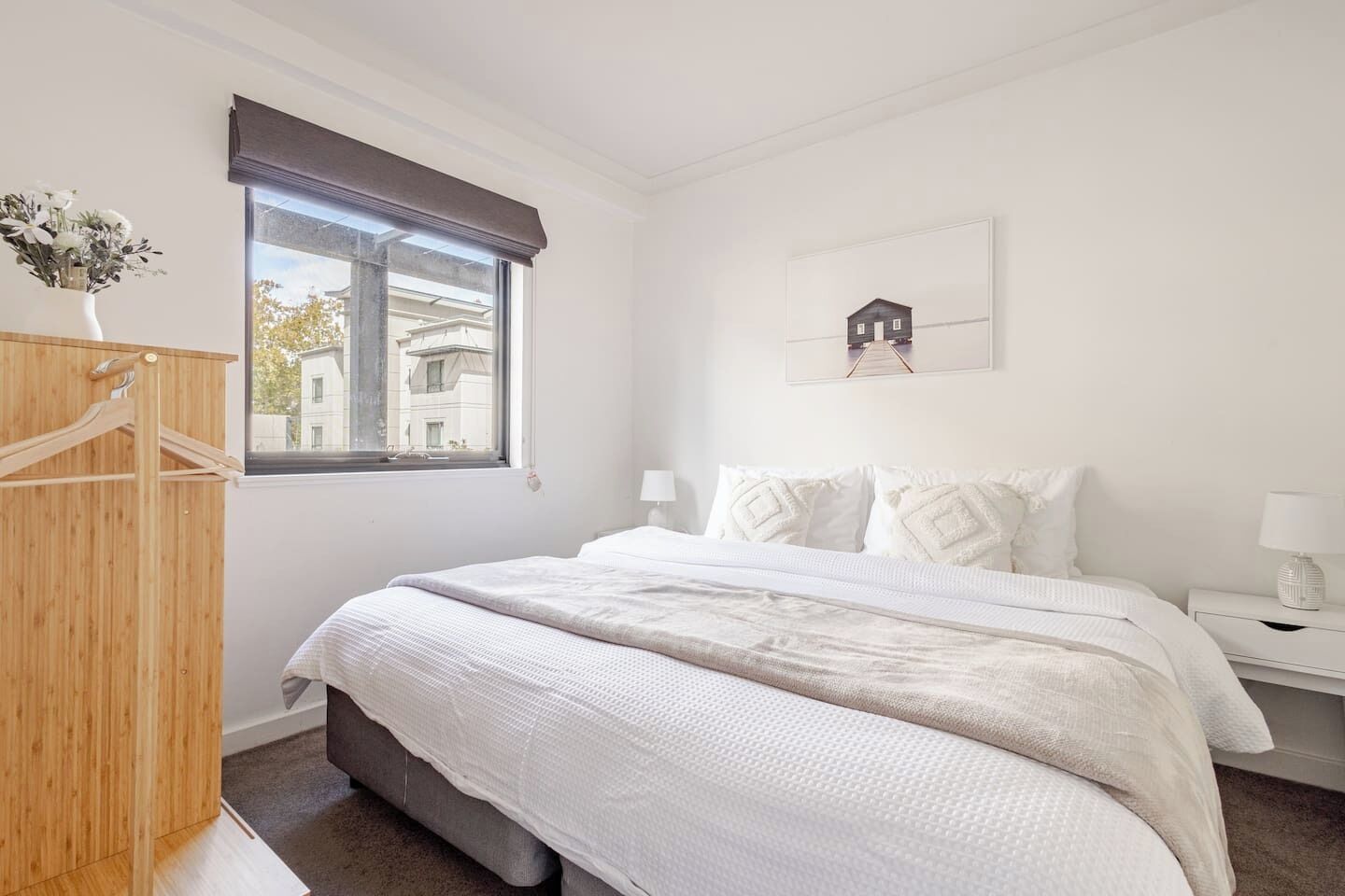 2 bedrooms, desk, iron/ironing board, travel crib