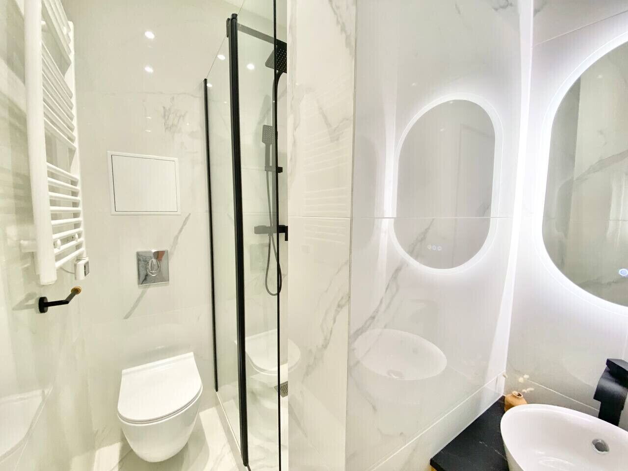 Asciugacapelli, asciugamani, sapone, shampoo