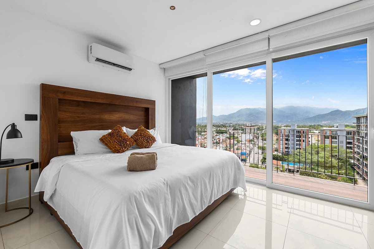 Egyptian cotton sheets, premium bedding, blackout drapes, soundproofing