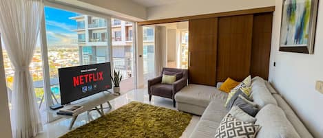 Premier Apartment | Living area | LED TV
