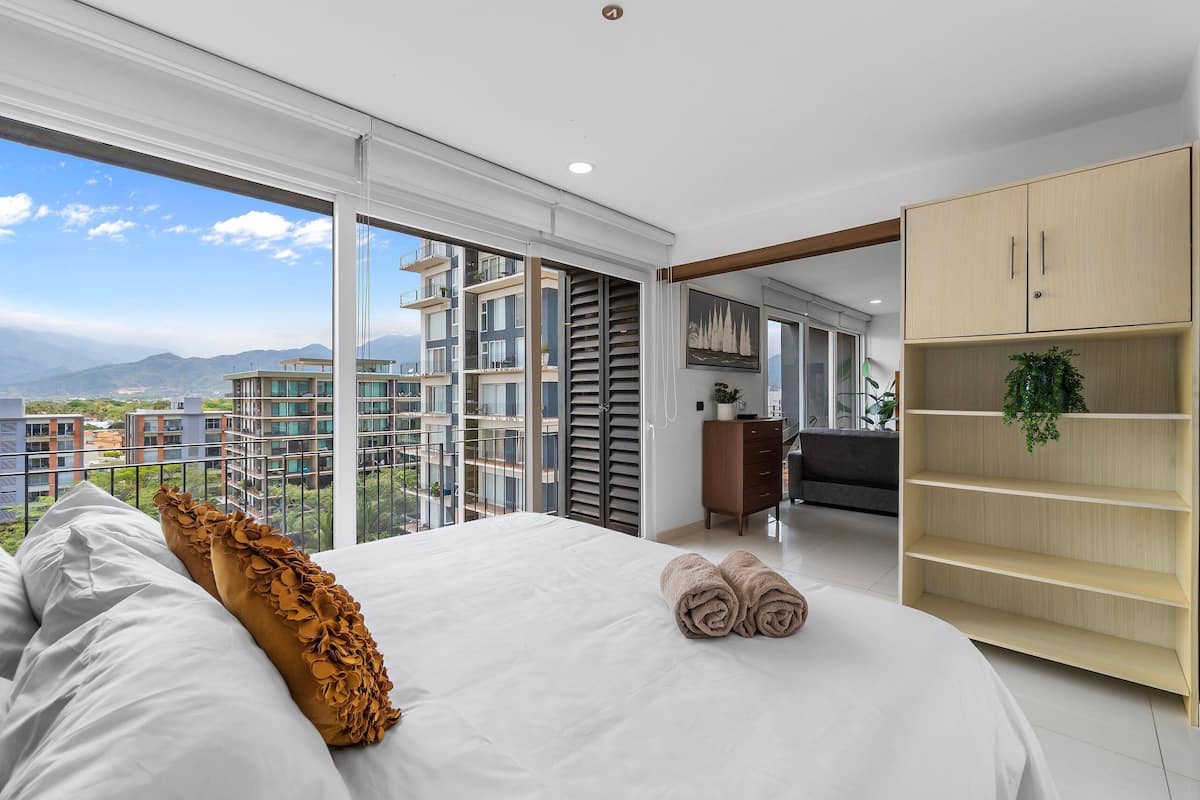 Egyptian cotton sheets, premium bedding, blackout drapes, soundproofing