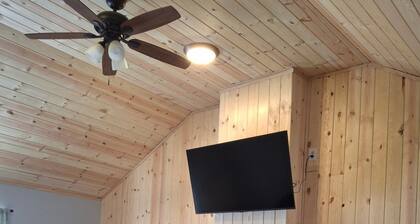 Charming house on the St. Mary's river in Sault Ste. Marie, freighters out front