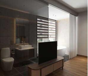 Premium bedding, memory foam beds, minibar, desk