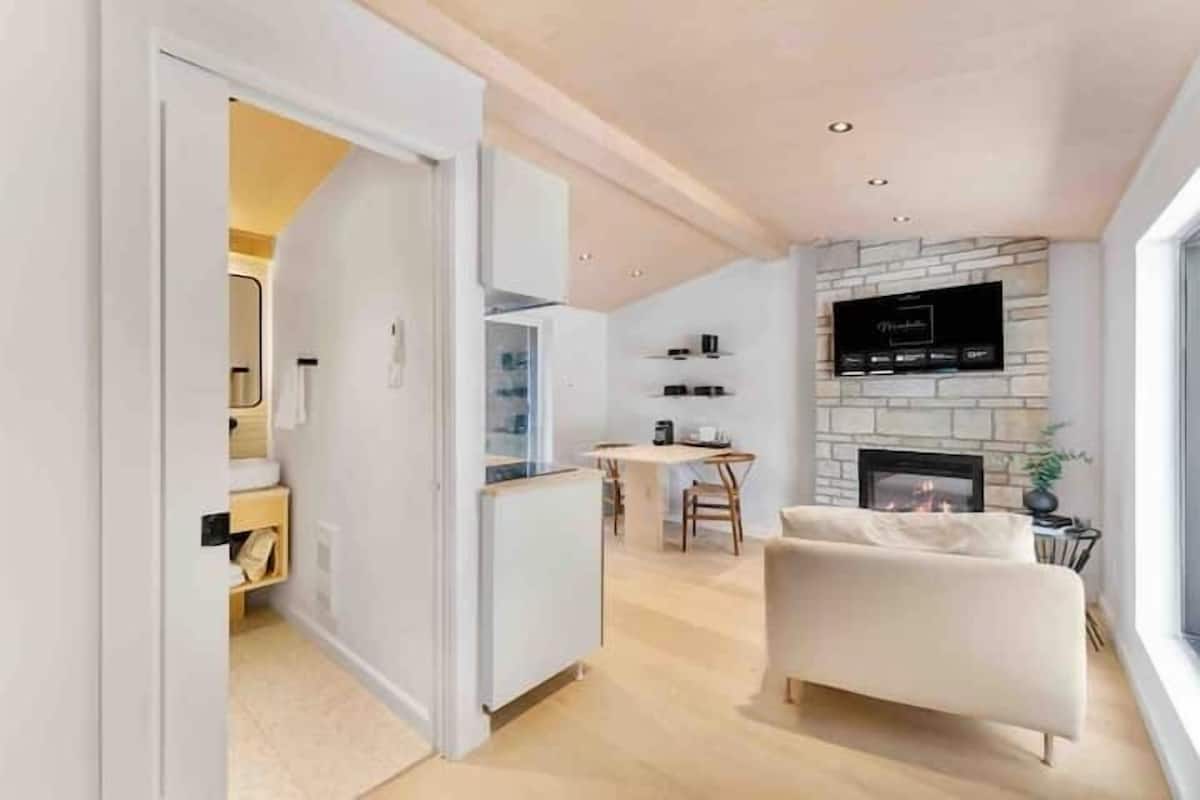Chambre Exclusive, vue lac | Coin séjour