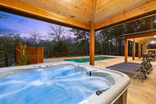 2 Cabins | Private Heated Pools | Sleeps 28