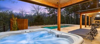 2 Cabins | Private Heated Pools | Sleeps 28