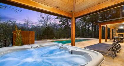 2 Cabins | Private Heated Pools | Sleeps 28