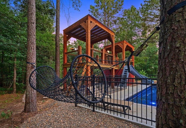 A heated pool