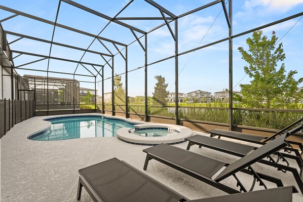 A heated pool