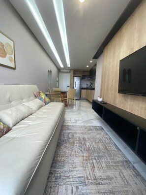 Apartamento luxo, vista para o mar |  Área de estar