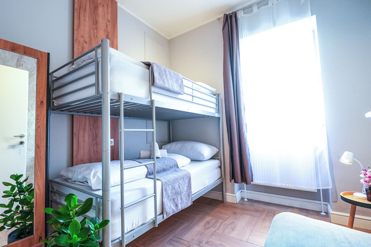 Blackout curtains, soundproofing, iron/ironing board, free WiFi