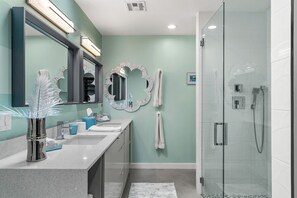 Sèche-cheveux, serviettes fournies, savon, papier toilette