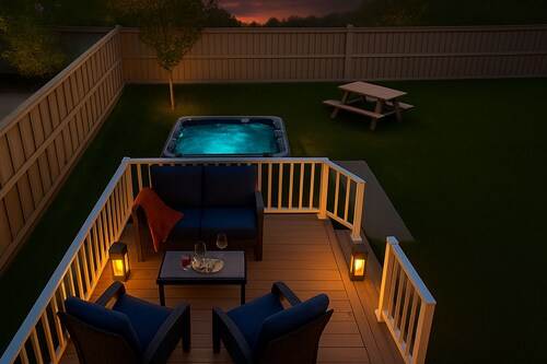 Nordic Oasis near WEM | Hot Tub, 2 Lounges, King Ensuite • Sleeps 10