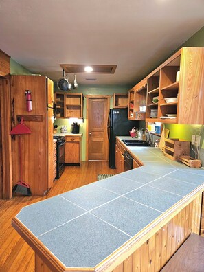 Fridge, microwave, oven, stovetop - Fantastic cabin with WiFi in Bryson City Black Top Driveway Secluded 6 acres (Bryson City)