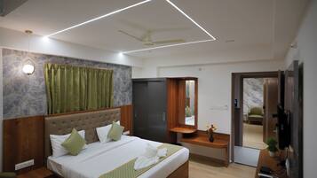 Deluxe Double Room, Balcony, City View | Premium bedding, minibar, desk, laptop workspace