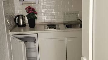 Apartment (Three Bedroom Apartment with Balcony) | Private kitchenette | Fridge