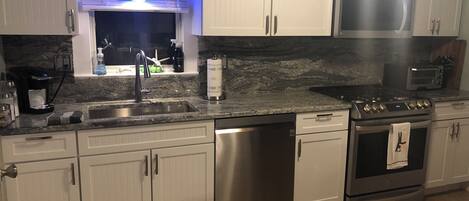 Microwave, stovetop, dishwasher